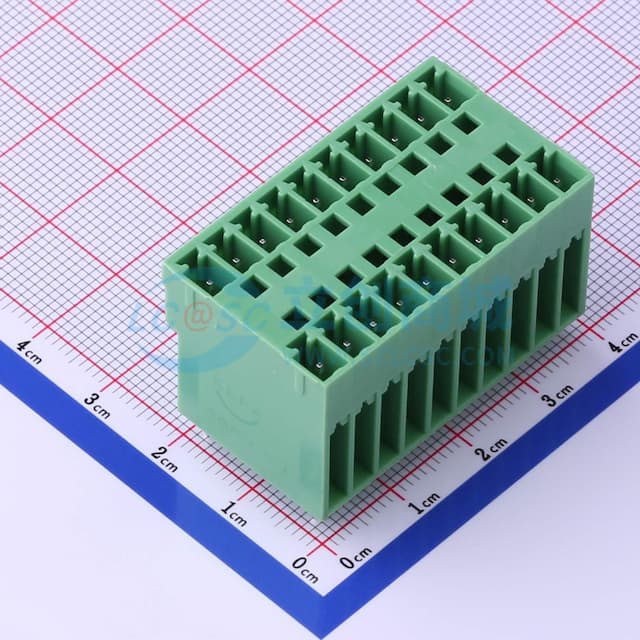 3.81mm 2x10P 排数:2 每排P数:10 【插拔】实物图