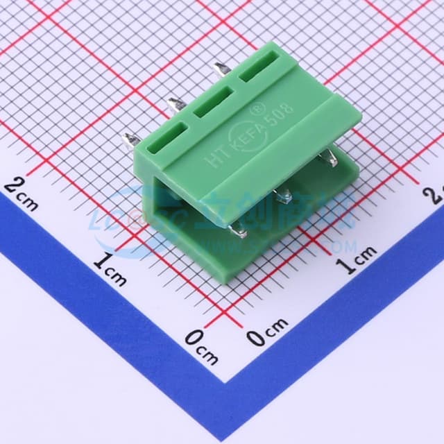 1x3P 5.08mm 排数:1 每排P数:3 【插拔】实物图