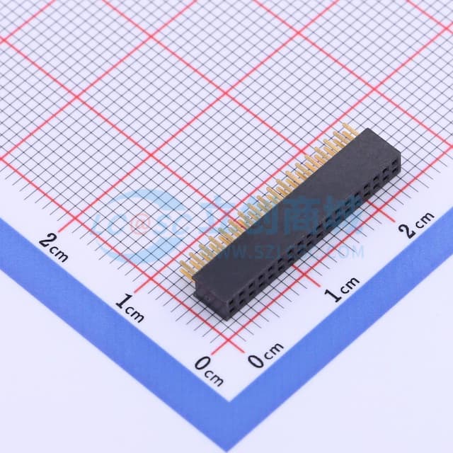 间距:1.27mm 2x18P 直插 【插件】实物图