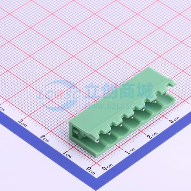 1x7P 5.08mm 排数:1 每排P数:7 【插拔】实物图