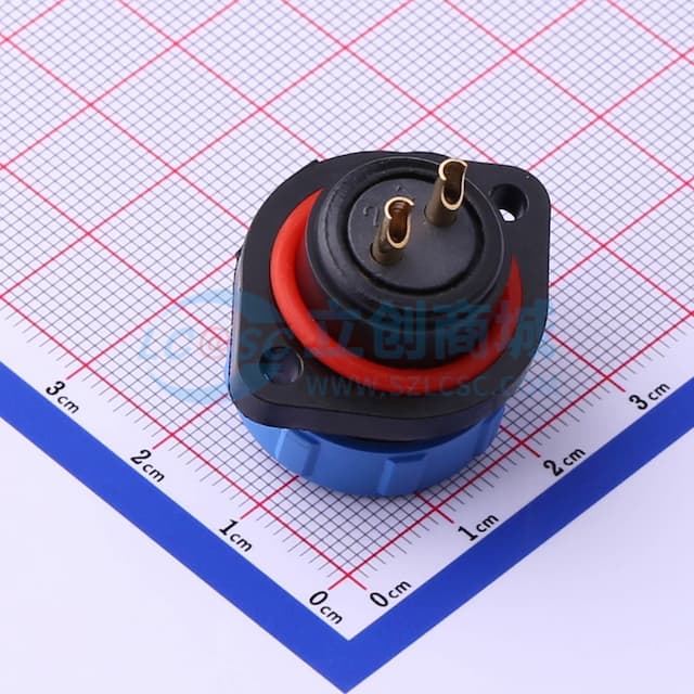 2孔法兰插座JH1713S-2实物图