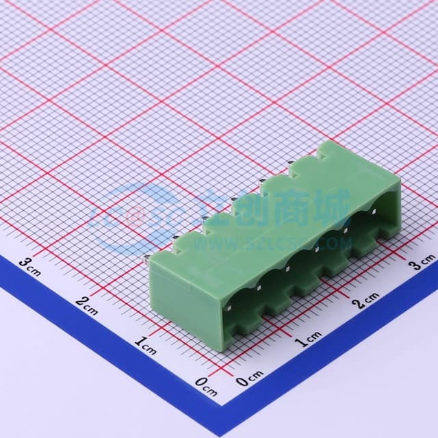 1x6P 5mm 排数:1 每排P数:6 【插件】实物图