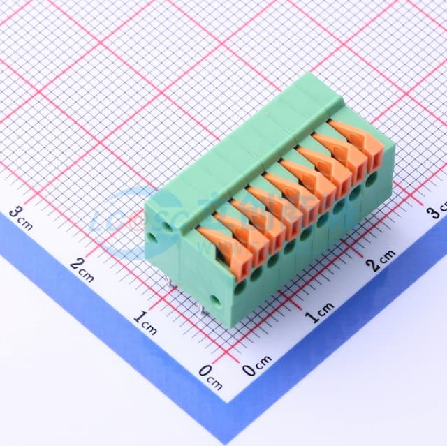 1x9P 2.54mm 每排P数:9 排数:1 【插件】实物图