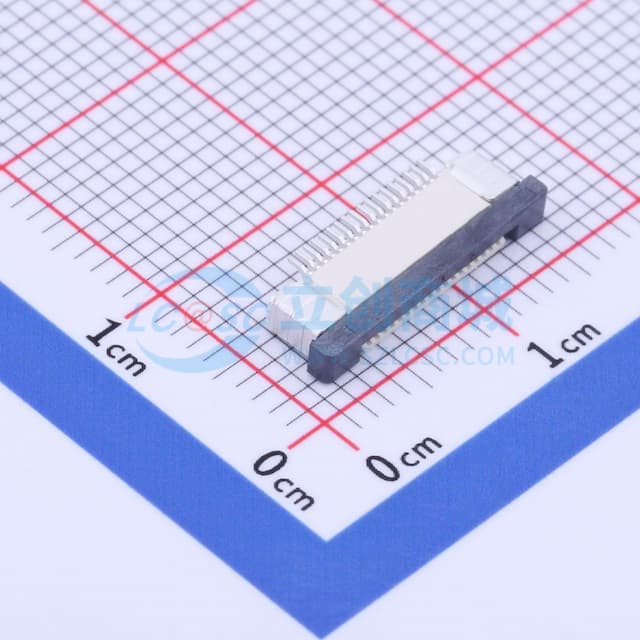 间距:0.5mm P数:18P 抽屉式 上接实物图