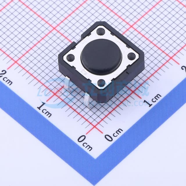 12*12*4.3mm 直插 轻触开关 【插件】实物图