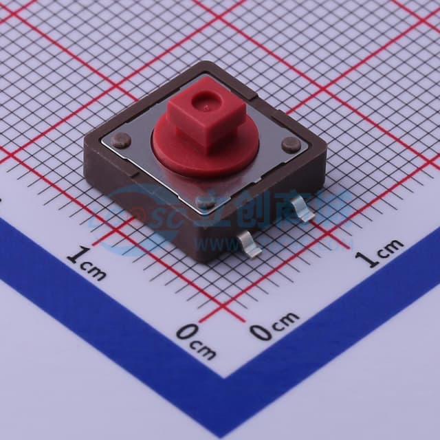 12*12*7.3mm 立贴 轻触开关实物图