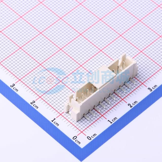 1x10P 间距:2.5mm 立贴 系列:XH实物图