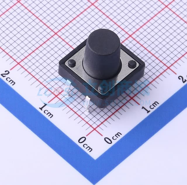 12*12*10.5mm 直插 轻触开关 【插件】实物图