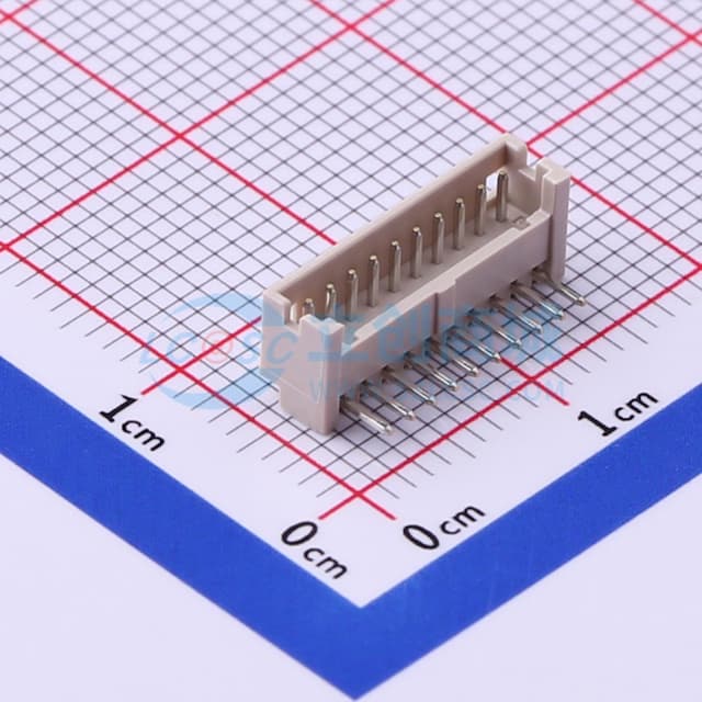 1x10P 间距:1.25mm 弯插 【插件】实物图