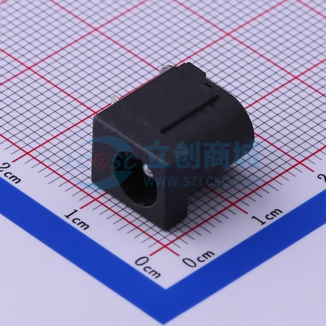 DC电源插座 内径:2.5mm 外径:6.4mm 【插件】实物图