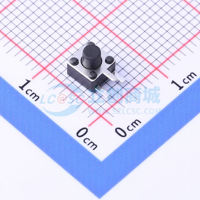 4.5*4.5*5mm 卧插 轻触开关 【插件】实物图