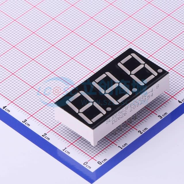 三位 蓝色 共阴 0.56" 【LE】实物图