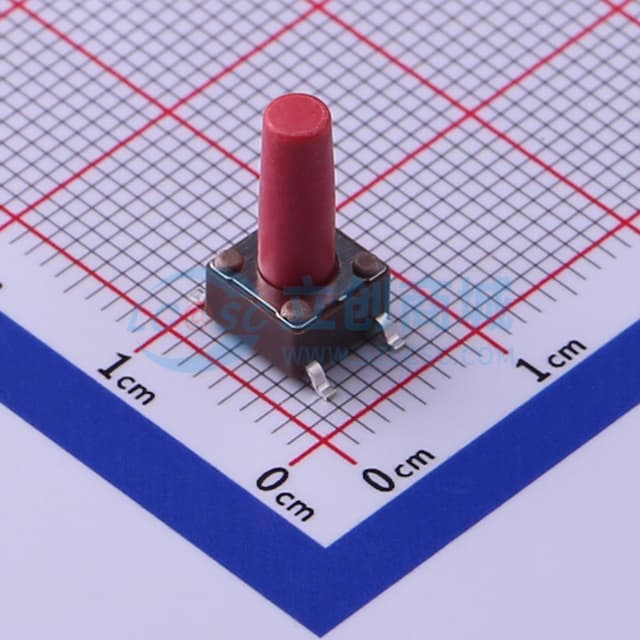 6.2*6.2*13mm 立贴 轻触开关实物图