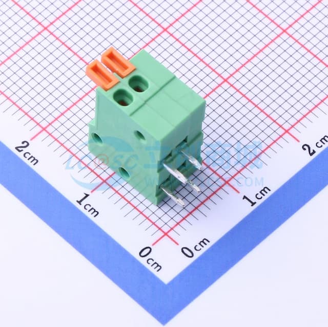 1x2P 2.54mm 每排P数:2 排数:1 【插件】实物图