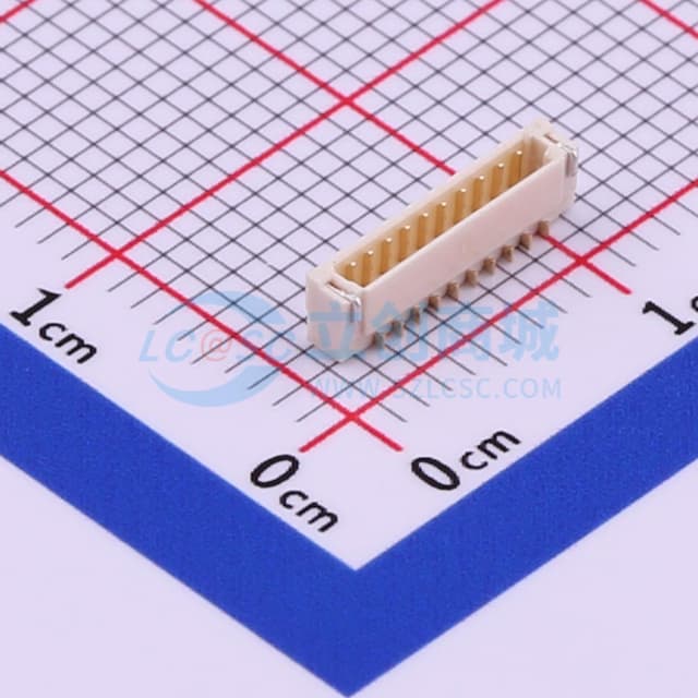 1x10P 间距:0.8mm 卧贴实物图