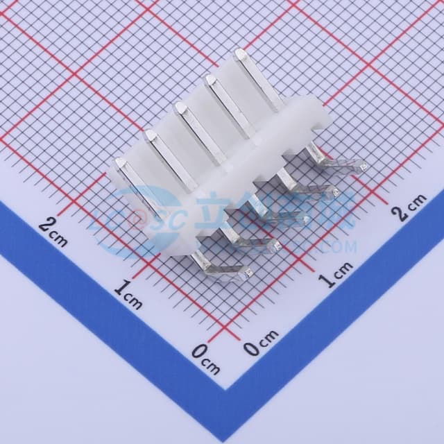 1x5P 间距:3.96mm 弯插 系列:VH 【插件】实物图