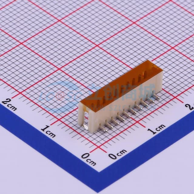 1x10P 间距:1.5mm 立贴 系列:ZH实物图