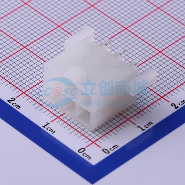 白色半透明 2x3P 间距:4.2mm 直插【插件】实物图