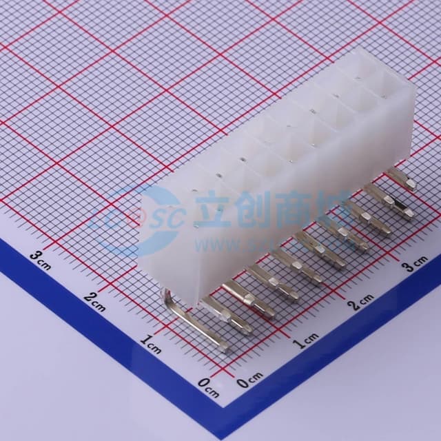 白色半透明 2x9P 间距:4.2mm 弯插【插件】实物图