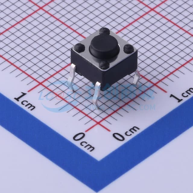6*6*4.5mm 直插 轻触开关 【插件】实物图