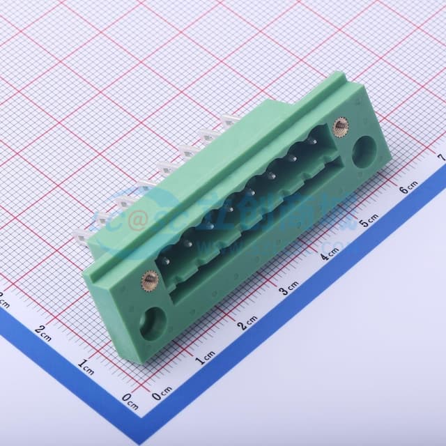 螺丝固定 1x8P 5.08mm 排数:1 每排P数:8 【插件】实物图