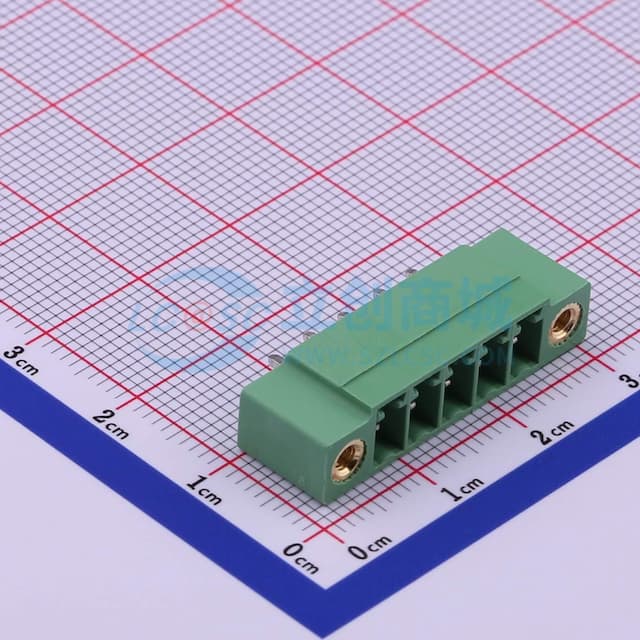 3.81mm 1x5P 排数:1 每排P数:5 螺丝固定 【插拔】实物图