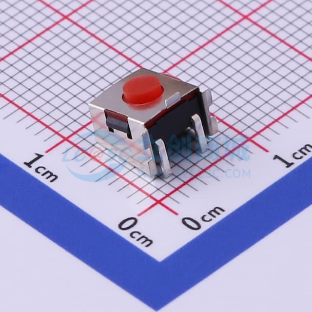 7.55*7.02*0.8mm 卧贴 轻触开关实物图