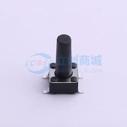 轻触开关6*6*13mm贴片四脚SMD黑柄250gf缩略图