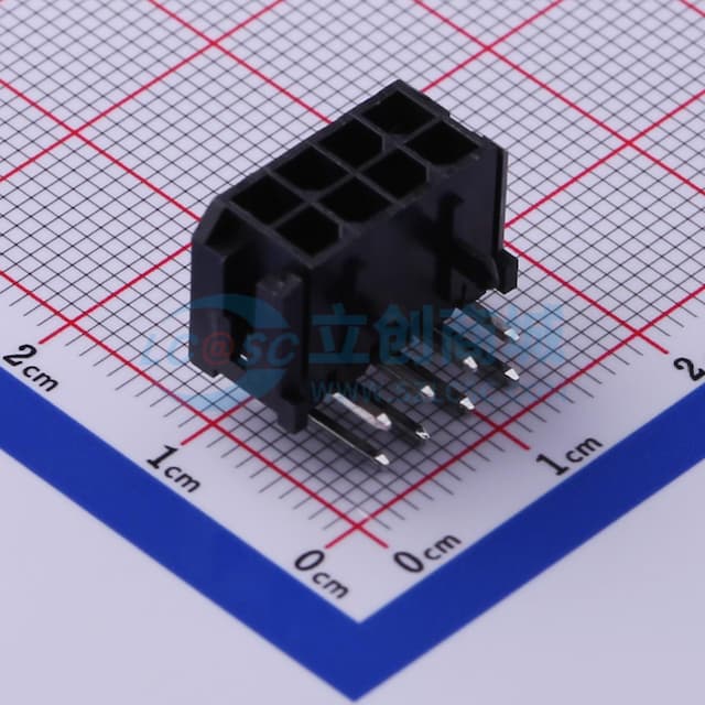 2x4P 间距:3mm 弯插 【插件】实物图