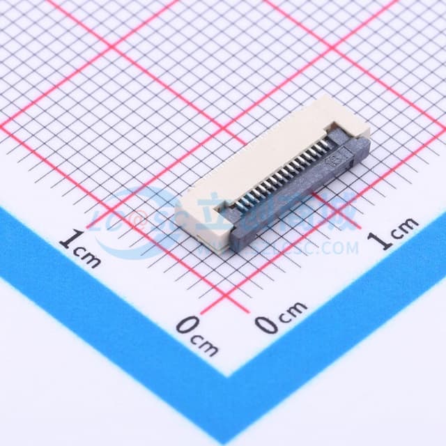 间距:0.5mm P数:16P 翻盖式 下接实物图