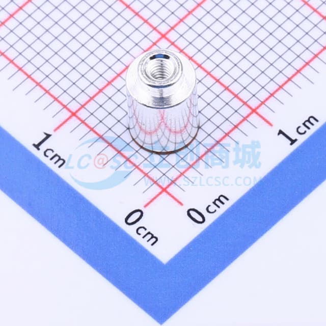 雄和远景，电路板表贴圆螺母柱，M2Xφ5.56X6.6+1.53，铜镀锡，编带装实物图