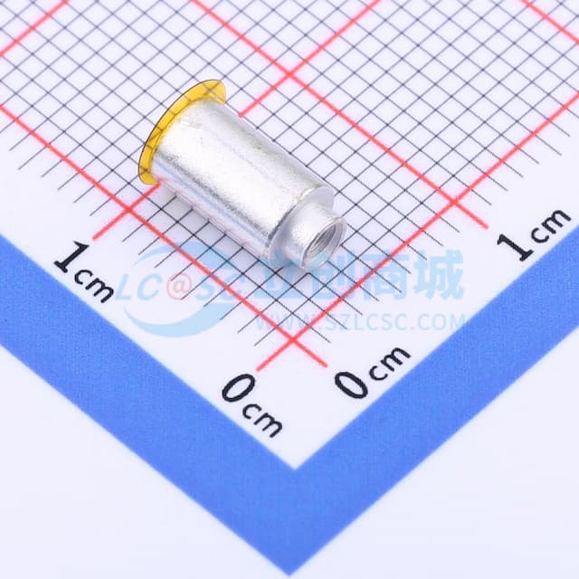 雄和远景，电路板表贴圆螺母柱，M2Xφ4.35X7+1.4，铁镀锡，编带装实物图