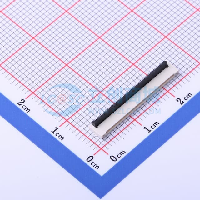 间距:0.5mm P数:40P 翻盖式 双侧触点/上下接实物图