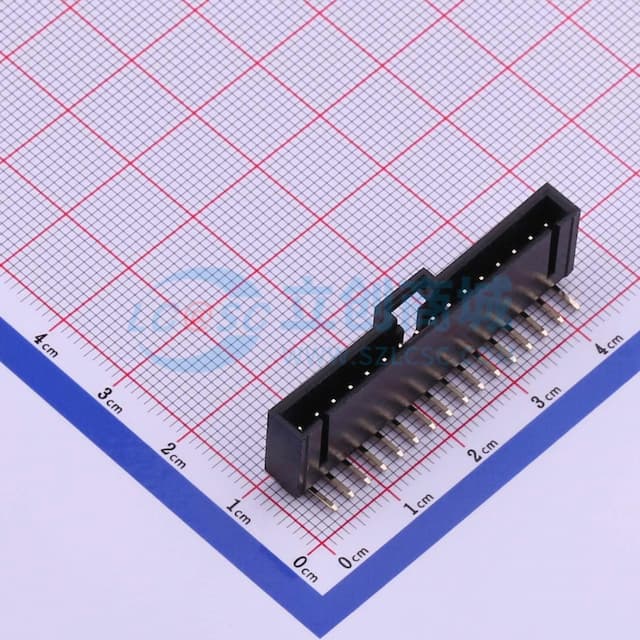 1x16P 间距:2.54mm 弯插【插件】实物图