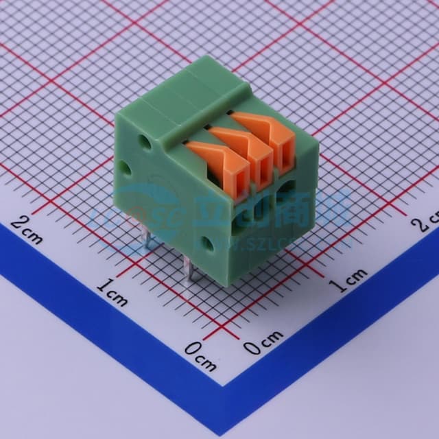 2.54mm 每排P数:3 【弹簧】实物图