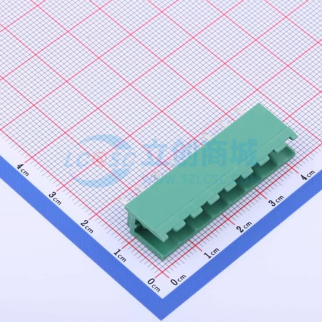 1x8P 5.08mm 排数:1 每排P数:8 【插件】实物图