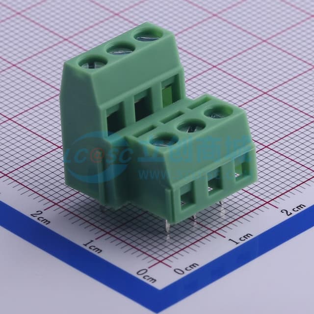 5mm 2x3P 排数:2 每排P数:3 直插 【螺钉】实物图