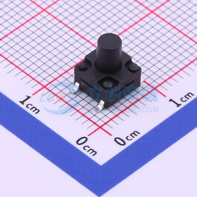 防水贴片轻触开关6.2*6.2*8.0四脚贴片6*6*8.0贴片IP67按键250gf实物图