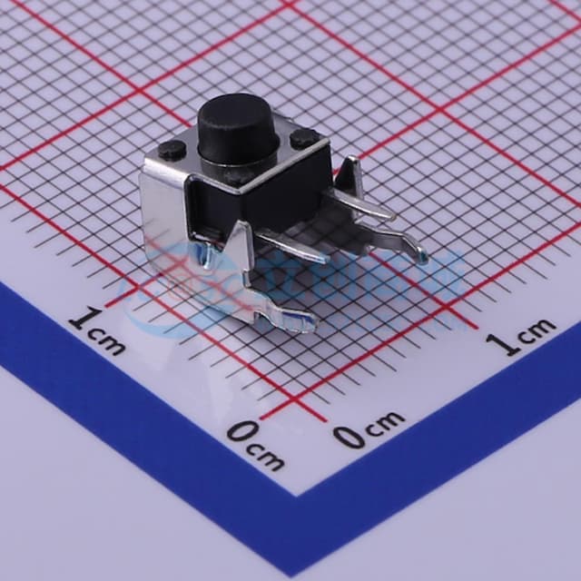 轻触开关6*6*5.5mm带支架插件四脚侧按250gf 【轻触】实物图