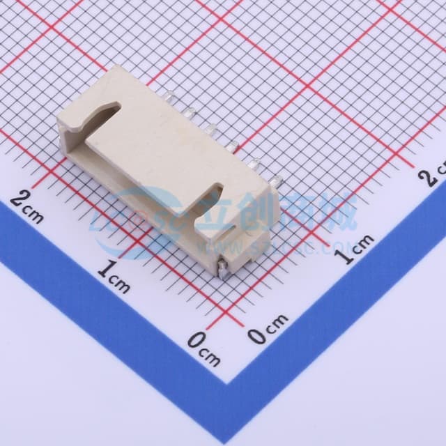 1x6P 间距:2.5mm 卧贴 系列:XH实物图