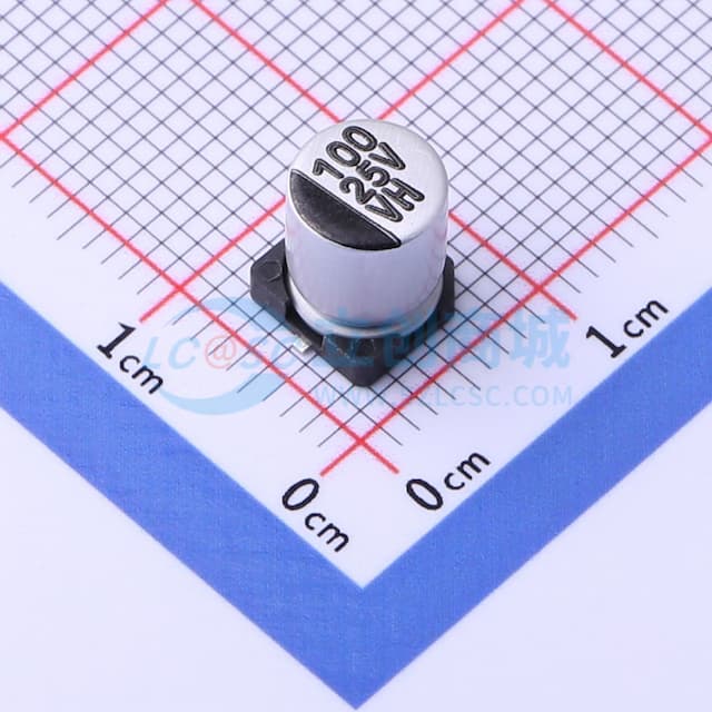 100uF ±20% 25V实物图