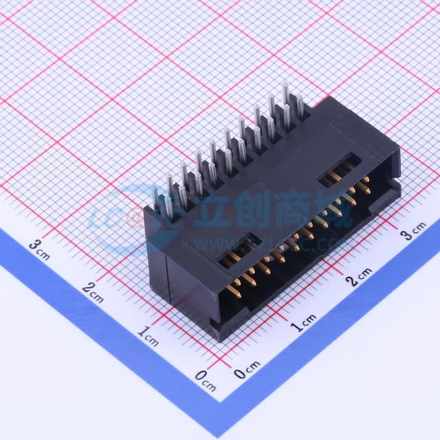 2x10P 间距:2.54mm 弯插 【插件】实物图