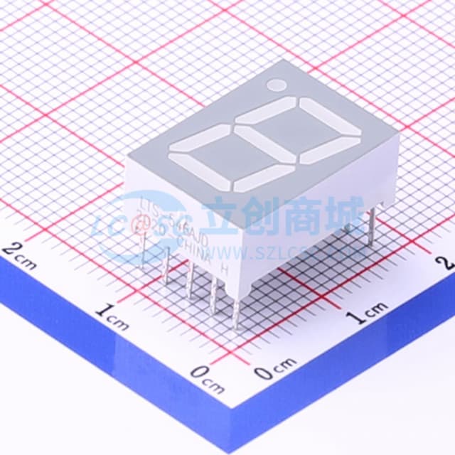 共阳红色 639nm数码管实物图