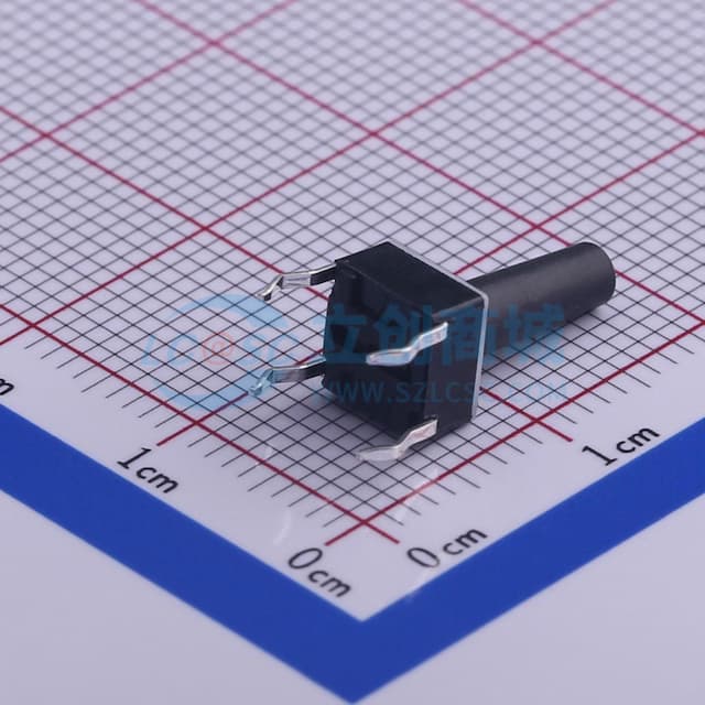 6*6*13mm 直插 轻触开关 【插件】实物图