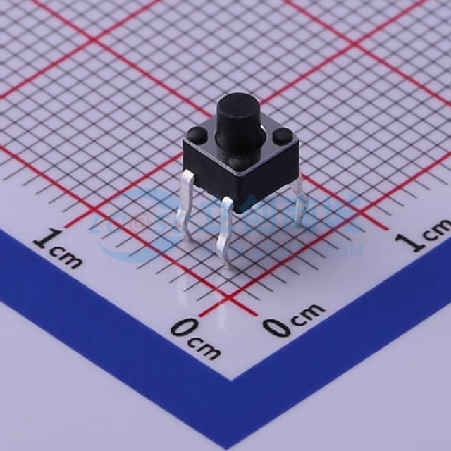 轻触开关4.5*4.5*5.0mm四脚插件圆柄正按250gf 【轻触】实物图