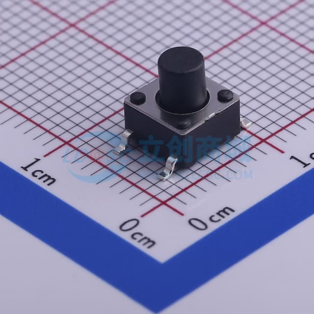 6*6*7mm 立贴 轻触开关实物图