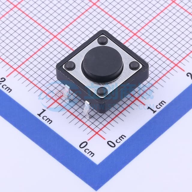 12*12*4.5mm 直插 轻触开关 【插件】实物图