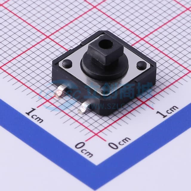 12*12*7.3mm 立贴 轻触开关实物图