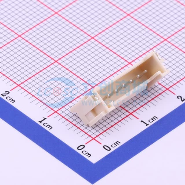 1x7P 间距:2mm 卧贴实物图