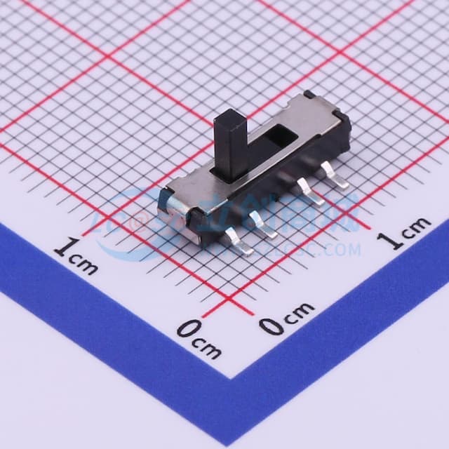 柄长4mm 卧贴三档 滑动开关实物图